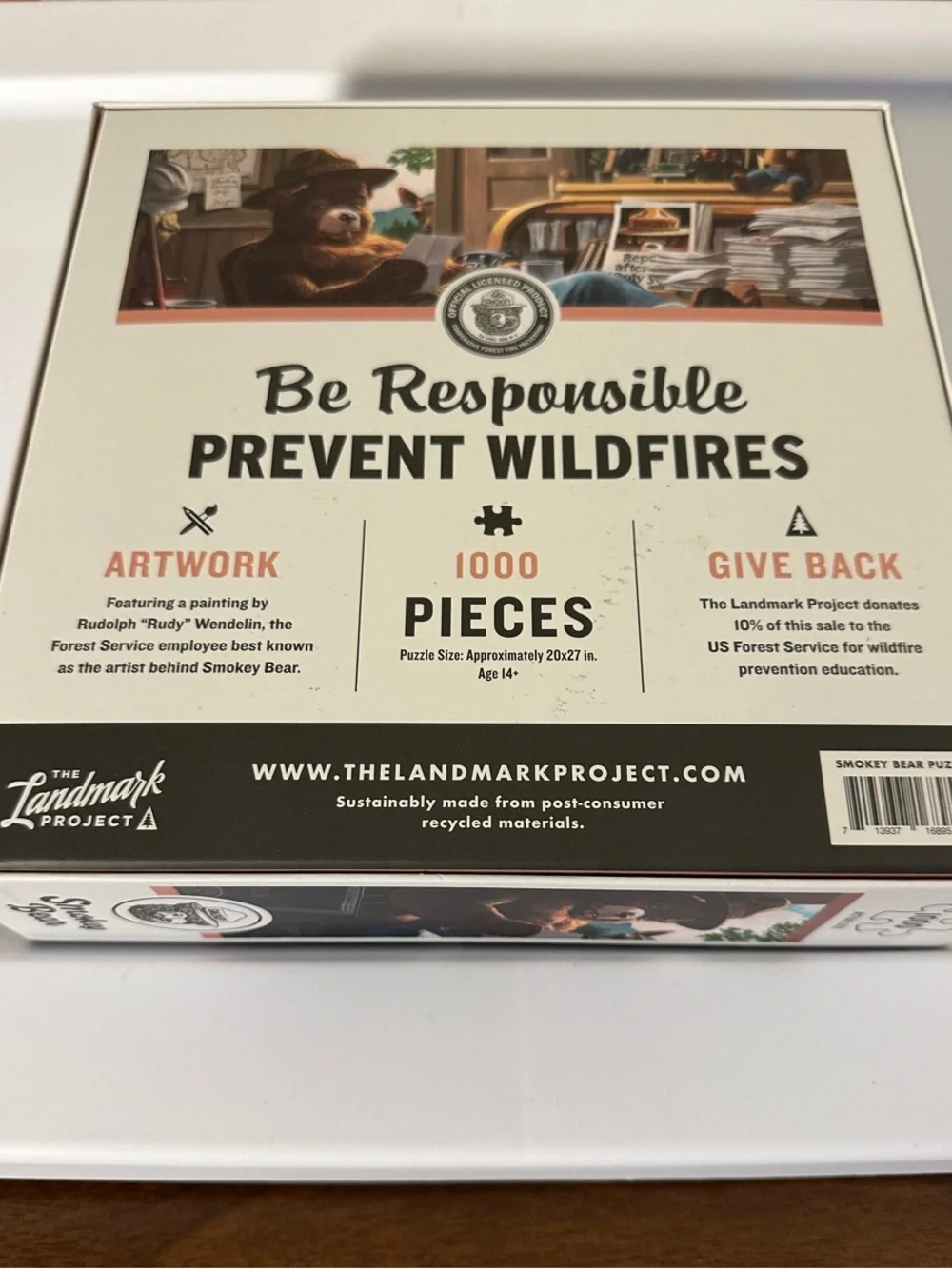 Smokey Bear Jigsaw Puzzle - Brown Bear Illustration